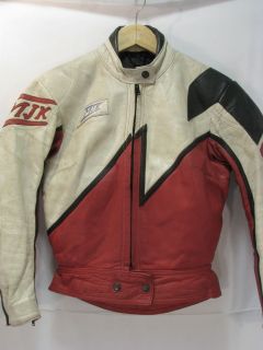 vtg mjk leather motorcycle racing jacket made in holland