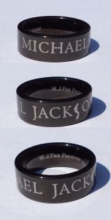 michael jackson black tungsten ring from bulgaria 