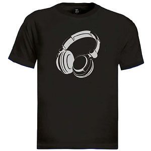 Headphone T Shirt cool music dj retro vintage 