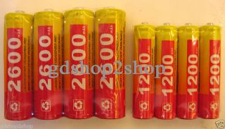 Newly listed 12 AA & 12 AAA Ni MH Led Torch Rechargeable Battery