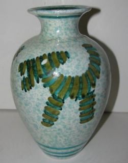 mid century gambone era abstract pottery vase italy time left