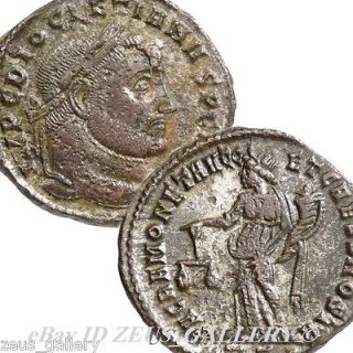 Emperor DIOCLETIAN Large Follis MONETA Ancient Roman Coin Ticinium 