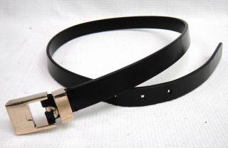 gucci black women s 28 70cm black leather belt italy