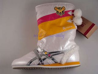 LE Asics Onitsuka Tiger TOKIDOKI Snow Boots Vegan white yellow womens 