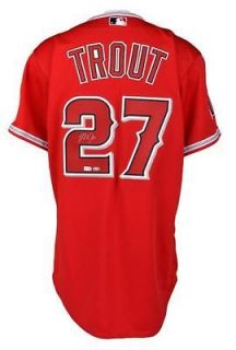 Mike Trout Autographed Authentic Jersey w/ 1961 Angels Patch   MLB 