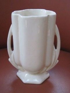 1940 s mccoy pottery gloss white 5 5 vase time