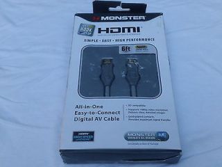 Monster 6 ft. HDMI Just Hook It Up  Digital Video/Audio Cable 1080p 