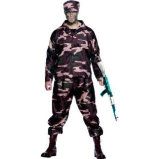 adult mens army soldier military fancy dress costume