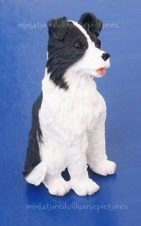 miniature dollhouse border collie dog new in box time left