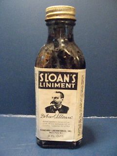 sloan s liniment bottle with perfect label 