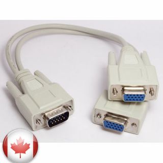   to 2 vga dh15 y splitter adapter cable from canada  3 03 0