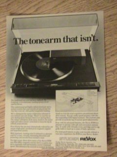 1980 revox advertisement turntable tonearm ad music 