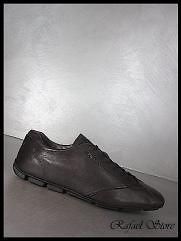 Men Shoes Sneaker PRADA MILANO Leather Brown T.Moro Elegant Luxury New