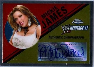 WWE Mickie James 2006 Topps Heritage II Chrome Authentic Autograph 