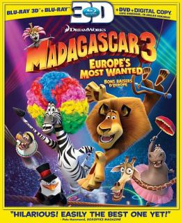 Madagascar 3 Europes Most Wanted Blu ray Disc, 2012, Canadian 3D 