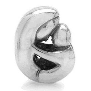 A047 Mother Baby Kid Child Silver Plated Charm Fit European Bead For 