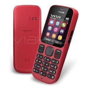 Nokia 101 Dual SIM Music Unlocked Mobile Phone Coral Red With Free 