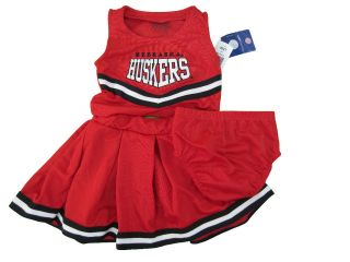 nebraska cornhuskers 3 piece toddler cheerleader outfit nwt more 