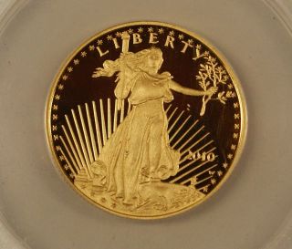 2010 25 Dollar Gold Eagle, ANACS PR 70, Deep Cameo, First Day of Issue