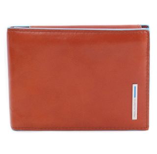 PIQUADRO Men Wallet Document Holder Genuine Leather Orange PU1392 New 