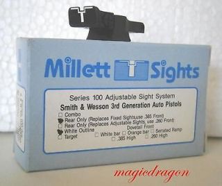 Millett Smith & Wesson 3rd Generation Auto Adjustable Rear Sight .