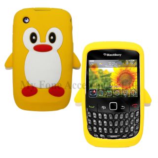 Penguin For BlackBerry Curve 8520 / 9300 Soft Silicone Back Case Cute 