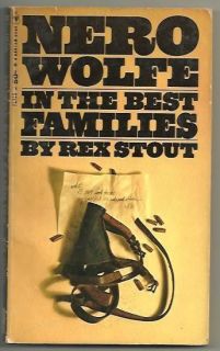   Best Families by Rex Stout (1968 Bantam pb   Nero Wolfe Mystery   3rd