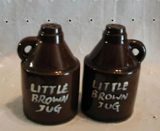 Collectible Vintage Little Brown Jug Salt & Pepper Shakers Set