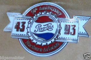 1993 pepsi lapel pin northern arizona 50th anniversary time left