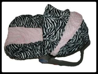 zebra infant minky car seat cover for graco evenflo zoe