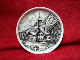 OBERAMMERGAU Vintage Mini Collector Plate Germany (marked Bavaria)