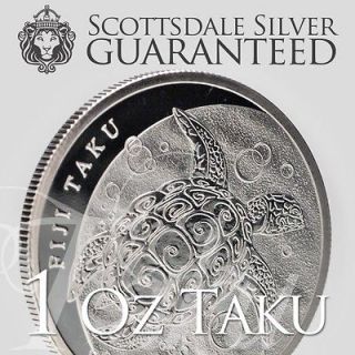   FIJI TAKU 1 Troy oz 2012 Silver Coin .999 Bullion (New Zealand Mint