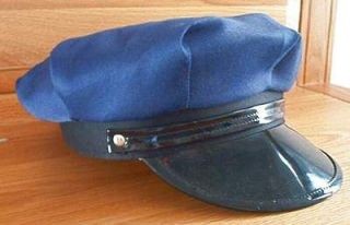 chauffeur blue hat driver police limo taxi adult men costume accessory 