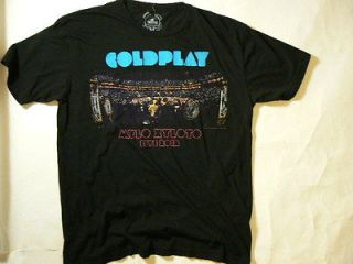   Live Concert Tour 2012 Mylo Xyloto Band music Black Tee Shirt S