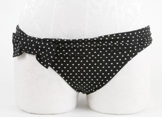 Shan Bikini Swimsuit Bottom Black & White Polka Dots Ginger Bow 10