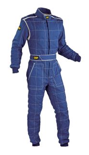 OMP TREND 3 RACE RALLY SUIT BLUE SIZE 46 FIA FIRE PROOF SAVE 50% on 