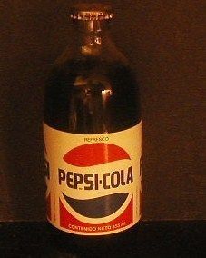 PEPSI Mexico SHORTY   FULL Bottle Non Screw off   Rare Unopened 1989