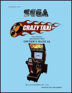 Crazy Taxi Game Operations/Ser​vice/Repair Manual/Video Arcade 