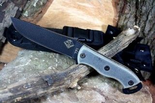 ranger tfi ontario knife black micarta fixed blade 2nd time