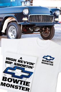 Bowtie Monster T Shirt Chevy Racing Big Block L 88 427 496 502 568 