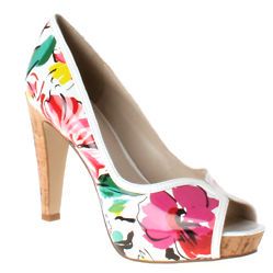 nib nine west justjoshin floral heels $ 130 retail value