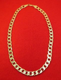 30 14KT EP 10 MM CUBAN CURB HEAVY BLING HIP HOP CHAIN NECKLACE W 