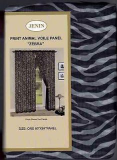 zebra white Sheer Voile Window Panel Solid Brand New Curtian X2