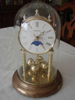 LOHMECKERBECHER GERMAN ANNIVERSARY CLOCK WITH MOON PHASE (AS IS)