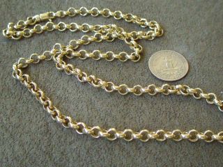 NEW 26 14K Solid Yellow Gold Rolo Neck Chain necklace 75.0g Very Bold 