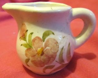 Cash Family Pottery Hand Painted Pitcher Pink Blue Ridge Hand Made