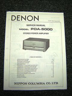 original denon model poa 5000 service manual 