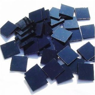 Black Opal Fusible 96 coe Mosaic Glass Tiles   Squares, Diamonds 