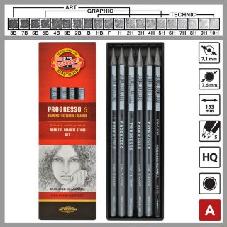 koh i noor progresso woodless graphite pencils 8915 6 from
