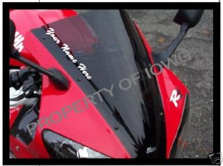 motorcycle fairing name decals 200x40mm r1 r6 yzf duke from